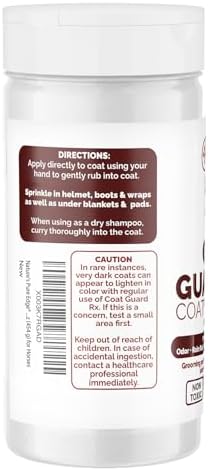 Coat Guard Rx™ Large 16 oz. Coat, Mane, and Tail Powder for Horses - Rain Rot, Sweet Itch, Treatment & Dry Shampoo for Horses.