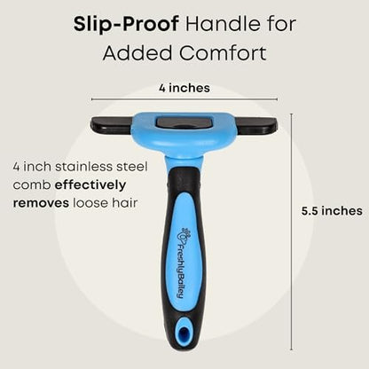 Short Hair Deshedding Brush for Dogs & Cats - Grooming Comb