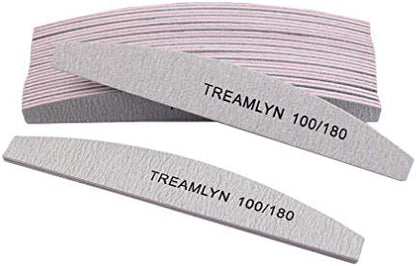 10 Pcs Rough Nail File 100/180 Grit, Heavy Duty Nail Files for Acrylic/Natural Nails, Emery Boards for Nails, Strong Finger Nail Filler, Coarse Nail File for Home and Salon Use