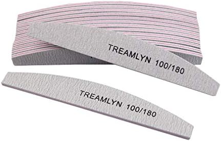 10 Pcs Rough Nail File 100/180 Grit, Heavy Duty Nail Files for Acrylic/Natural Nails, Emery Boards for Nails, Strong Finger Nail Filler, Coarse Nail File for Home and Salon Use
