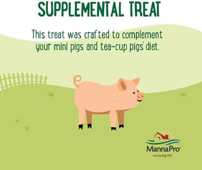 Manna Pro Farmhouse Favorites – Mini Pig Treats – Baked Snack for Mini & Tea-Cup Pigs – Hand Mixed Pig Treat – Peanut Butter Flavored – 3lb Bag (Pack of 2)