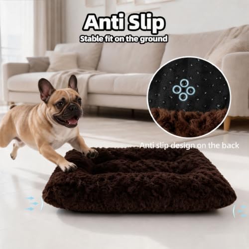 Dog Bed Medium Size, Plush Washable Pet Bed Mat, Dog Crate Bed 29"x21"