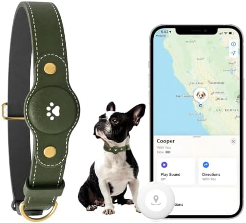 GPS Tracker for Dogs – Smart Dog Collar & Pet Tracker with Real-Time Location, No Monthly Fee, Unlimited Range (iOS & Android) – Fits Small to Large Dogs(Locator Included) BK