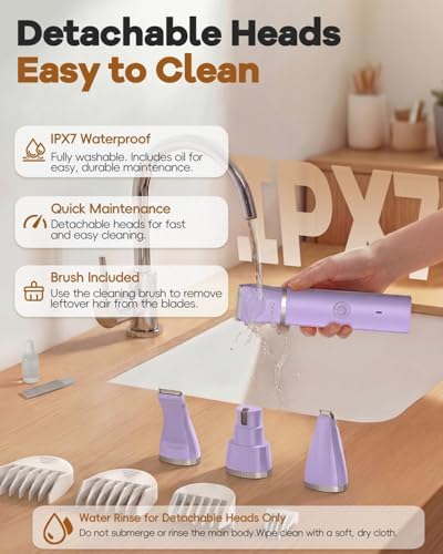 Veeconn 4 in 1 Dog Clippers Grooming Kit with Paw Hair Trimmer for Cat Pet