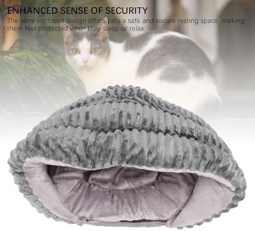 Buachois Cat Cave Bed Self Warming Semi Closed Soft Washable Pet Nest
