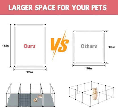 VISCOO 20 Panels Small Animals Playpen, 48"x24"x16" Pet Playpen