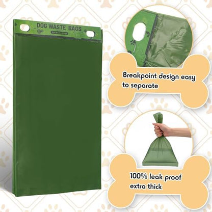 Ireer 5000 Pcs 5000 Pcs Dog Header Bags, Compatible with Stations, Green