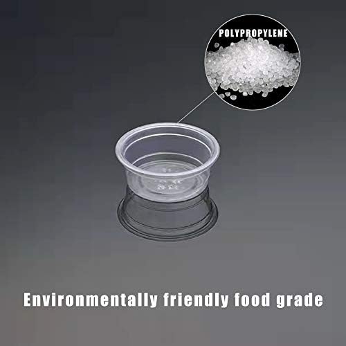 200Pcs Crested Gecko Food Dish, 0.5oz Plastic Reptile Feeding Cups