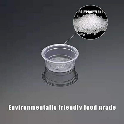 200Pcs Crested Gecko Food Dish, 0.5oz Plastic Reptile Feeding Cups