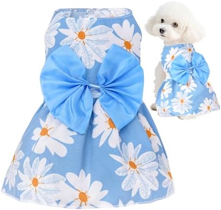 choyaxo Floral Dog Dress Cute Dog Skirt Pet Dress Summer Pet Clothes for Puppy Small Cats