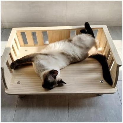 Litter Boxes Pet Bed Four Seasons Universal Off the Ground cat Bedside Table pet Indoor Dog(Small)