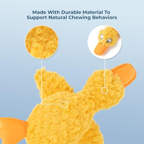 Best Pet Supplies Squeaky Plush Dog Toy - Ducky Doodle, Medium