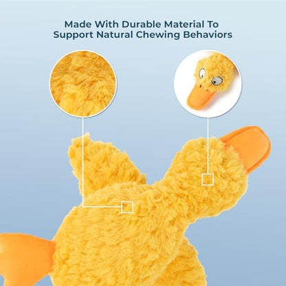 Best Pet Supplies Squeaky Plush Dog Toy - Ducky Doodle, Medium