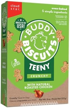 Buddy Biscuits Teeny Crunchy Dog Treats, Roasted Chicken, 8 oz. Box