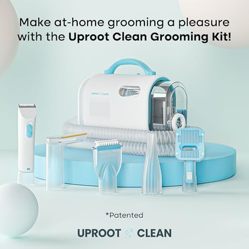 Uproot Clean Pet Grooming Vacuum for Dogs & Cats: 7-in-1, Quiet & Mess-Free