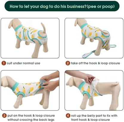 Kuoser Recovery Suit for Dogs Cats, Soft Dog Surgery Suit Female Male Spay