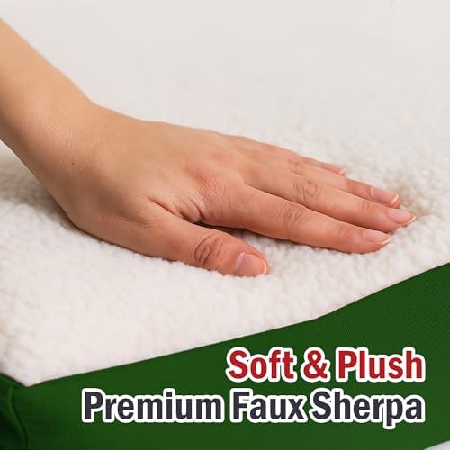 Majestic Pet 34x24x3 Inch Green Orthopedic Memory Foam Rectangle Dog Bed – Medium Size Crate Dog Bed for Dogs with Joint Pain, Arthritis – Durable Pet Mattress with Egg Crate Foam, Washable Cover