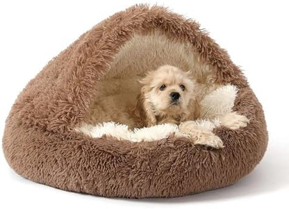 NOYAL Hooded Donut Bed, Calming Cave for Cats & Small Dogs