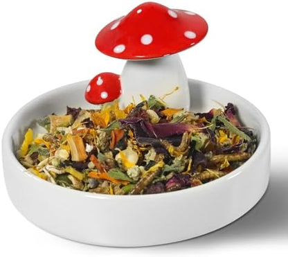 Niteangel Hamster Feeding & Food Bowls: Mushroom Ceramics & Chew-Resistant