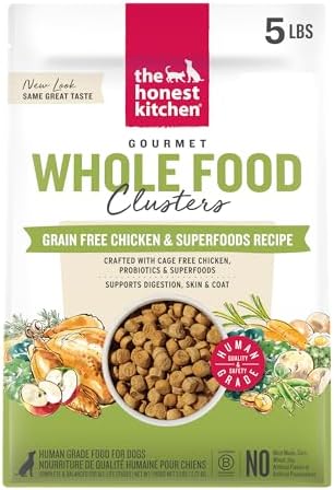 The Honest Kitchen Whole Food Clusters Grain Free Chicken Dry Dog Food, 5 lb Bag