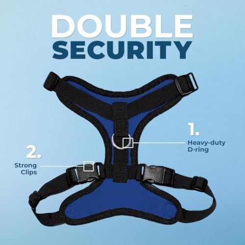 Voyager Step-in Lock Dog Harness - Royal Blue/Black Trim, X-Large