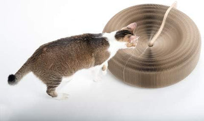 Elegant Home Fashions Cat Donut Bed Recycle Cardboard, Brown, 22.8"x 6.7" (DJ-CBD01001)