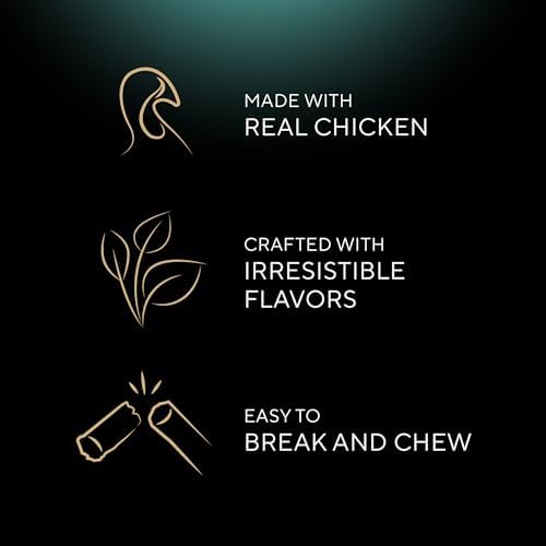 Sheba Meaty Tender Sticks Soft Cat Treats, Chicken, 15 Count, 10 Pack