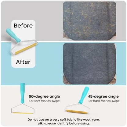 Uproot Clean Pro Pet Hair Removal Tool: Multi-Fabric Edge,Carpet Rake,2pk