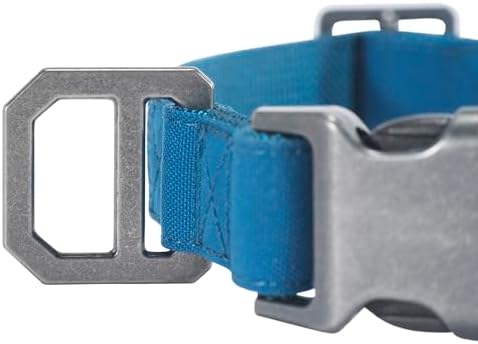 Carhartt Nylon Duck Dog Collar, Fully Adjustable Durable 2-Ply Cordura Nylon Canvas Collars for Dogs, Marine Blue, Large