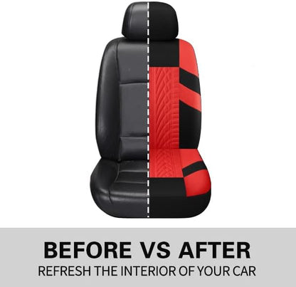 VarCozy Car Seat Covers Front Pair,Universal Cloth for Car,Breathable & Washable SUV, Sedan, Van, Automotive Interior Covers, Airbag Compatible