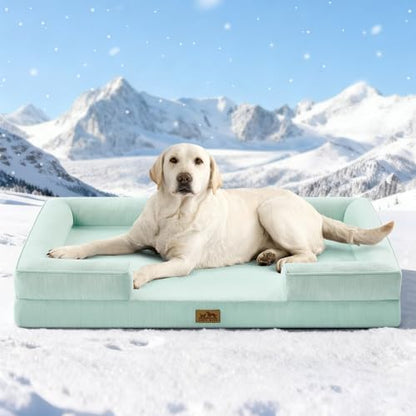 COZY KISS Orthopedic Dog Cooling Bed Washable for Extra Large Dogs, XL