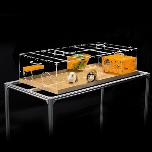 GuineaLoft™ Model-A1 Acrylic Guinea Pig Cage w/Clear Acrylic Lid