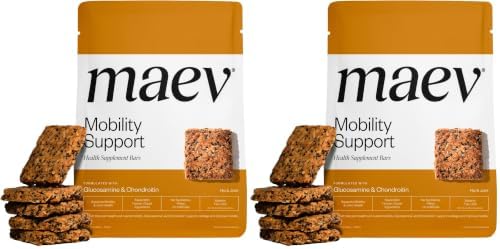 Maev Hip & Joint Supplement Bars for Dogs, with Glucosamine, 30 Count (Pack of 2)