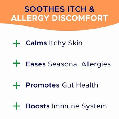 Dog Allergy Relief Chews - Anti-Itch Skin & Coat Supplement with Omega 3