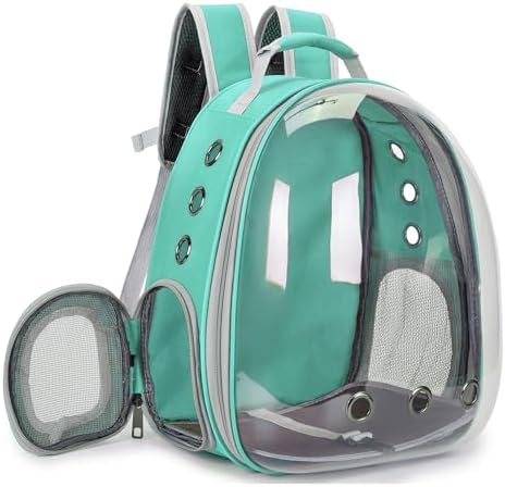 Cat Backpack Carrier Bubble Carrying Bag (Green)