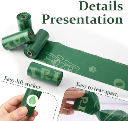 24 Rolls 360 Dog Poop Bags, Thick Dog Poo Bags for Walks (Green)
