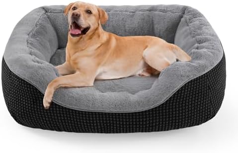 INVENHO Large Dog Beds Large Sized, Washable Orthopedic Warming Soft Sleeping Durable with Anti-Slip Bottom