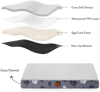 Orthopedic Pet Beds for Large Sized Dog 41x27 Inch Dark Grey