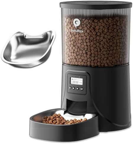 PETULTRA Automatic Cat Feeder: 4L Timed Cats Food Dispenser Programmable