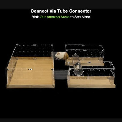 GuineaLoft™ Model-C2 Acrylic Cage - Small 2x1ft Open Cage
