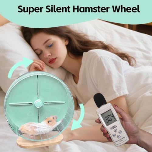 Silent Hamster Wheel,10.2 Inch Quiet Spinner Syrian Hamster Running Wheel