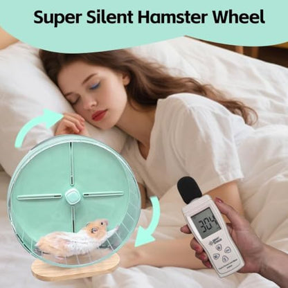 Silent Hamster Wheel,10.2 Inch Quiet Spinner Syrian Hamster Running Wheel