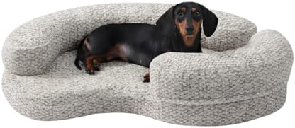 Calming Orthopedic Memory Foam Dog Bed, Small, Beige