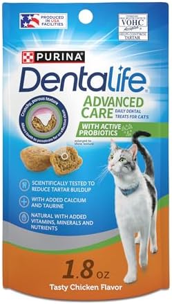 Dentalife Purina Dental Cat Treats, Pack of 10, 1.8 oz Pouch
