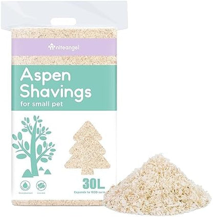 Niteangel Aspen Shaving Hamster Bedding: 30L Absorb Odors & No Dust