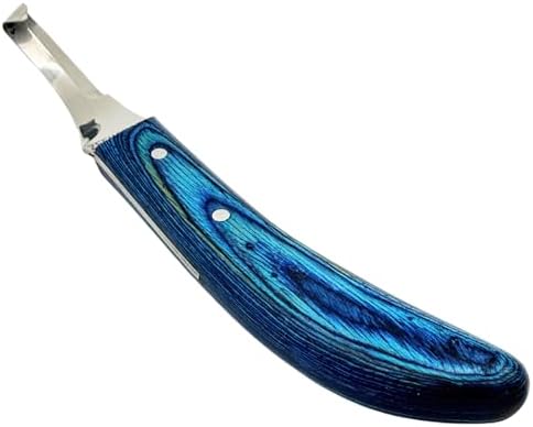 Right-Handed Hoof Knife – Curved Stainless Steel Blade, Ergonomic Non-Slip Handle – Professional Farrier Tool for Horse, Cow & Livestock Hoof Care