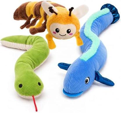 3-Pack Long Squeaky Dog Toys