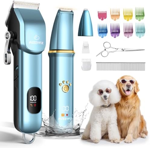Dog Grooming Kit, Dog Clippers for Grooming for Thick Curly Coats