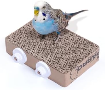 7.3 Inch Paper Bird Toys, Bird Platform, Parrot Toy, Help Birds Clean Beak, Release Stress, Reduce Boredom - Suitable for Budgie, Cockatiel, Lovebird, and Other Small to Medium-Sized Pet Birds