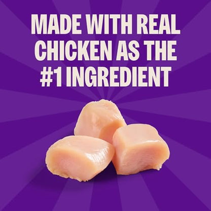 Wellness Lickable Soft Puree Cat Treats, All Lifestages, Kitten to Senior, Natural, Grain Free, Chicken Flavor, 0.4 oz, Pack of 6 Tubes